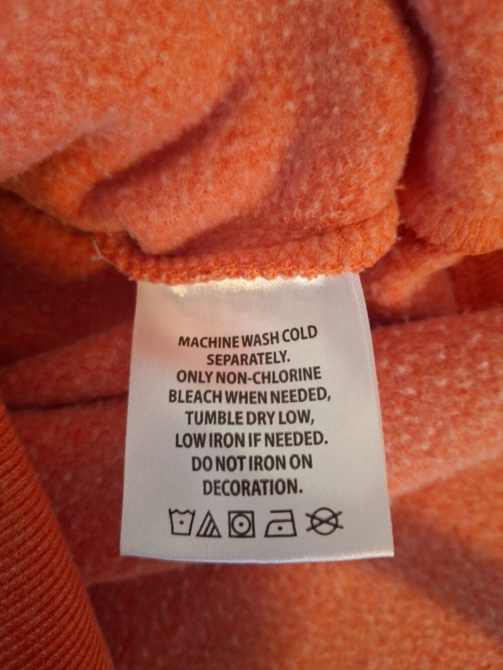Pressbox Clemson Tigers M Orange Vintage Wash Sweatshirt Oversized Game Day - Picture 4 of 11